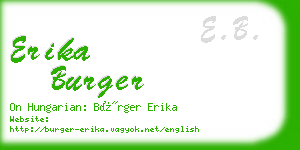 erika burger business card